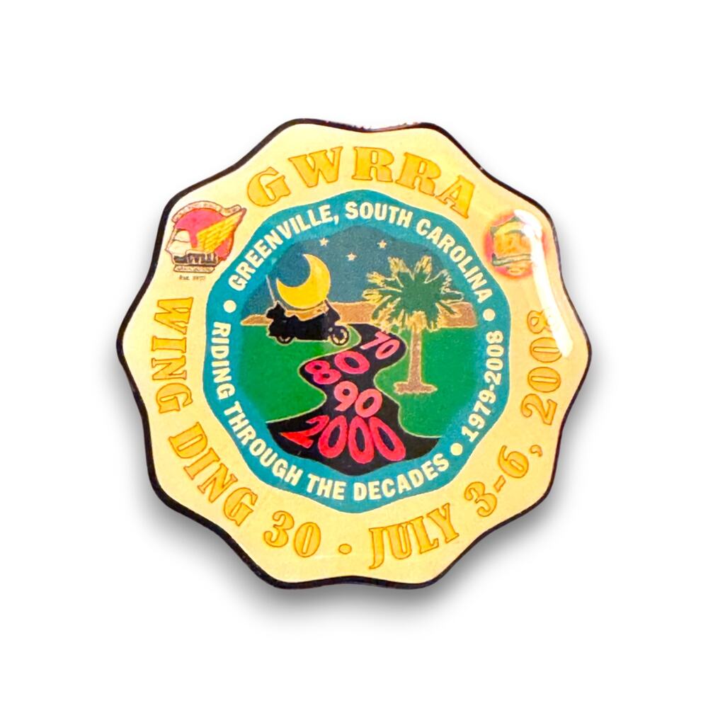 GWRRA Wing Ding 30 1979-2008 Riding Through the Decades Event Pin